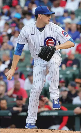  ?? GETTY IMAGES ?? Kyle Hendricks has been forced to carry a heavy load in the Cubs’ starting rotation this season.