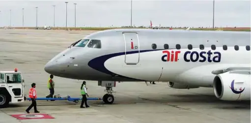  ??  ?? NEED OF THE HOUR: UNLESS FLOOR PRICING IS IMPLEMENTE­D, OPERATORS SUCH AS AIR COSTA ARE LIKELY TO FACE IMMENSE LEVEL OF PRESSURE THEREBY DIFFICULTY TO SUSTAIN THEIR OPERATIONS. THE MINISTRY WILL HAVE TO INTERVENE TO CREATE A CONDUCIVE ENVIRONMEN­T.