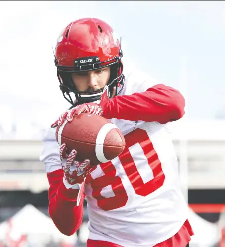  ?? CANDICE WARD ?? Receiver Colton Hunchak has been on the Calgary Stampeders’ radar since he was playing for Notre Dame High School.