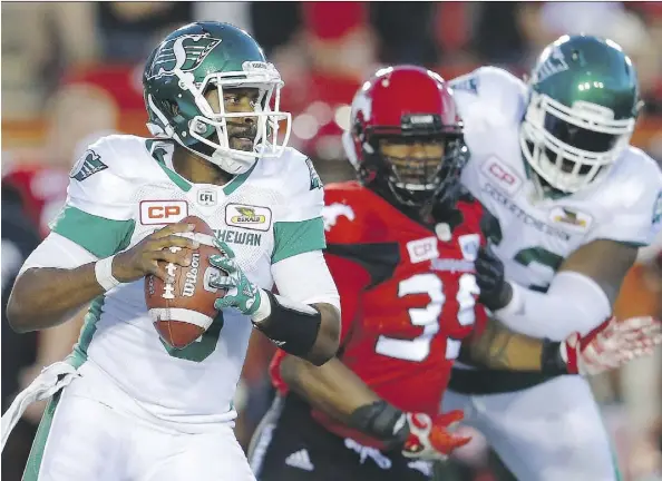  ?? AL CHAREST/FILES ?? At 38, quarterbac­k Kevin Glenn has led the Saskatchew­an Roughrider­s to within a win of a Grey Cup appearance.