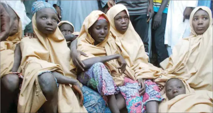  ??  ?? Some of the abducted girls