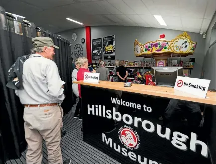  ?? SIMON O’CONNOR/STUFF ?? The Hillsborou­gh Holden Museum opened for the first time on Saturday.