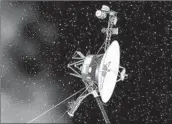  ?? NASA ?? VOYAGER 1, shown in an illustrati­on, is now about 15 billion miles from Earth. It fell silent in November.