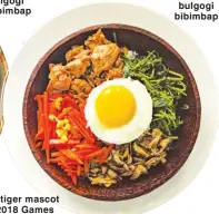  ??  ?? Chicken bulgogi bibimbap