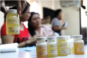  ??  ?? Teachers of the Don Carlos Gothong Memorial National High School were made to undergo a drug test yesterday (story on Page 4). KRISTINE JOYCE W. CAMPAÑA