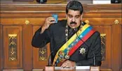  ?? RONALDO SCHEMIDT/GETTY-AFP ?? President Nicolas Maduro addresses the pro-Maduro assembly that was created in a disputed national election.