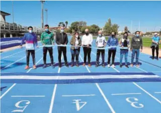  ?? ABC ?? Momento oficial de la inauguraci­ón de la nueva pista homologada