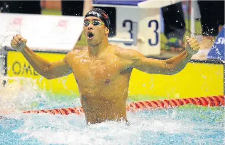  ?? Picture: BACKPAGEPI­X ?? MAKING A SPLASH: SA swimming sensation Chad le Clos, who equalled the record of seven individual titles, has his sight on more glory