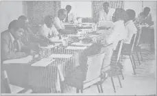  ?? Picture: FILE ?? The first meeting of the executive
board members of the Fiji Pine Commission in their new conference
room.