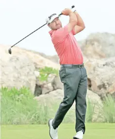  ??  ?? Graeme McDowell of Northern Ireland plays his shot from the eighth tee during the third round of the Corales Puntacana Resort & Club Championsh­ip on March 30, 2019 in Punta Cana, Dominican Republic. - AFP photo