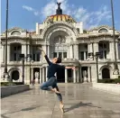  ??  ?? ‘Why can only girls use them?’ ... Iván Félix in pointe shoes. Photograph: Iván Félix