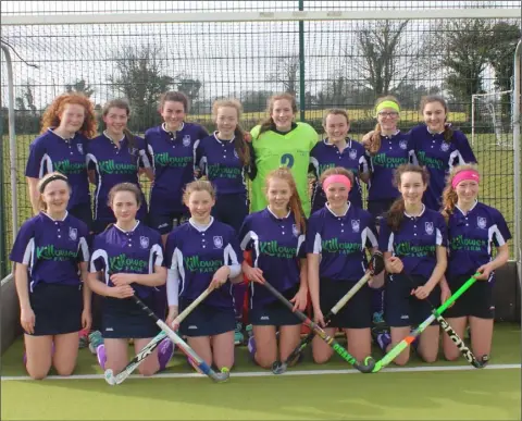  ??  ?? The Enniscorth­y Under-16 girls who qualified for the Junior Jacqui Potter Cup Plate final after a 4-0 win over Boyne on Sunday.