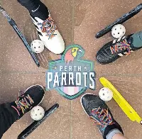  ?? ?? Awareness Perth floorball team, Perth Parrots, joined the Rainbow Laces campaign to signify it is a LGBQT-inclusive group