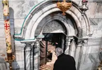  ?? Leo Correa/Associated Press ?? People visit the Grotto under the Church of the Nativity.