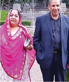  ??  ?? Inquest: Nargis Begum with her husband Mohammed Bashir