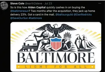  ??  ?? ► Often, the strategy for hedge fund ownership has been to diminish newsrooms and increase costs for the consumers. Subscriber­s notice.