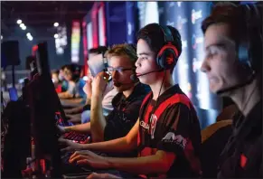  ??  ?? Dean Davids, 17, with his Goliath Gaming teammates at the RUSH 2017 Counter Strike: Global Offensive tournament. PICTURE: PREGAN PILLAY