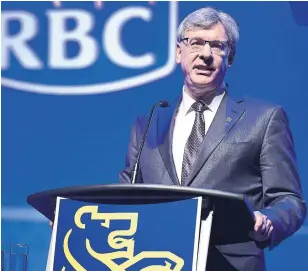  ?? FRANK GUNN ?? “We believe roughly four and 4.5 million high-risk Canadians will have to be vaccinated before we can really get back to reopening the economy,” Royal Bank of Canada CEO Dave McKay said.