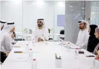  ?? Wam ?? HELPING HAND: Sheikh Mohammed chairing a meeting of the Year of Giving Higher Committee in Dubai on Wednesday. —