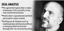  ??  ?? Dara Khosrowsha­hi has been pushing to clean up Uber’s financials in preparatio­ns for an IPO next year