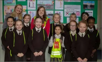  ??  ?? Members of Castletown Girls NS who took part in the video.