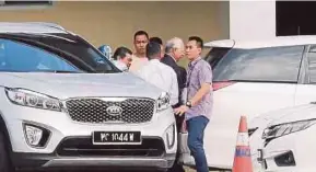  ?? HAKIM ZUBIR PIC BY LUQMAN ?? Datuk Seri Najib Razak arriving at the Malaysian Anti-Corruption Academy in Jalan Duta, Kuala Lumpur, yesterday.