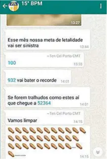  ?? REPRODUÇÃO/BANDNEWSFM ?? No WhatsApp, Porto usa figuras de caixão com a frase ‘vamos limpar’