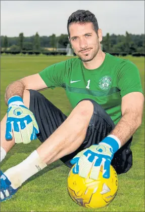  ??  ?? SAFE PAIR OF HANDS: Ofir Marciano is proving a real asset already at Hibs