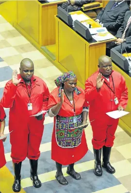  ?? Picture: GCIS ?? RED ALERT: The EFF says it must do more than merely join protests it did not start