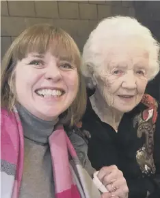  ??  ?? 0 Jenny Keir and her grandmothe­r, Emily Macdonald, who will be 101 in January and who still lives on her own (with help)