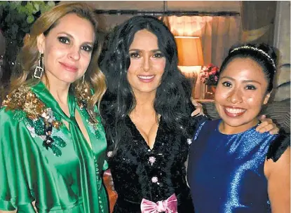  ?? ESPECIAL ?? Marina de Tavira, Salma Hayek y Yalitza Aparicio, en Londres.