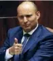  ??  ?? Naftali Bennett, chef de file des pro-colons dans la coalition gouverneme­ntale.