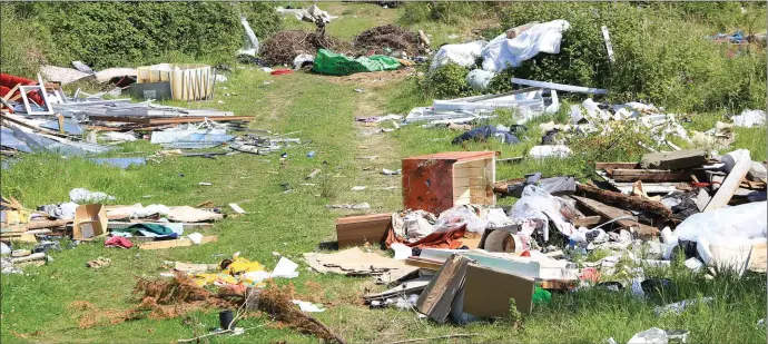  ??  ?? The county council will be putting additional CCTV in place in areas prone to dumping this year as it continues its crackdown on illegal dumping.