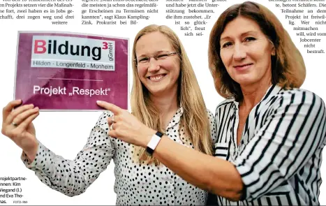  ?? FOTO: RM- ?? Projektpar­tnerinnen: Kim Wiegand (l.) und Eva Thomas.