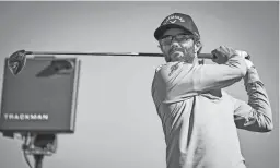  ?? ALEX GOULD/THE REPUBLIC ?? Adam Hadwin tees off on the third hole during the opening round of the WM Phoenix Open at TPC Scottsdale. “Yeah, I’ve seen a lot of wind conditions, but this was one of the toughest stretches I’ve played out here.”