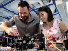  ?? — NUS photo ?? Dr James Grieve of CQT (left) and Dr Amelia Tan of Trustwave, Singtel’s cyber security subsidiary, are members of the research team.