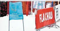  ??  ?? Slalompist­e frei: Flachau erlebt noch zwei Weltcupren­nen