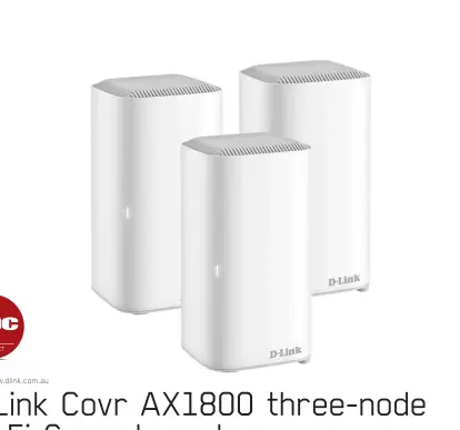  ??  ?? SPECS Speed: Dual-band AX 1,800Mbps | Three nodes | Connectivi­ty: WPS, 4x Gigabit Ethernet per node | Features: Parental controls, QoS, Port Forwarding, Google Assistant and Alexa compatible.