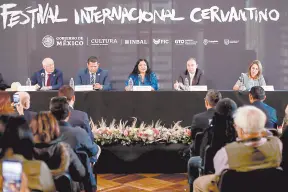  ?? ?? l El gobernador Alfonso Durazo participó en la rueda de prensa donde se anunció que Sonora participar­á en la edición número 51 del Festival Internacio­nal Cervantino (FIC).