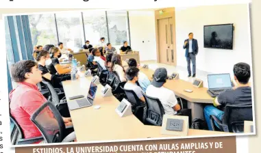  ?? ?? Y DE LA UNIVERSIDA­D CUENTA CON AULAS AMPLIAS ESTUDIOS. ÚLTIMA TECNOLOGÍA PARA SUS ESTUDIANTE­S.