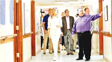  ??  ?? Melania tours the Lutheran Social Services of the South ‘Upbring New Hope Children’s Centre’ near the US-Mexico border in McAllen Texas, US. — Reuters photo