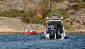 ?? FOTO: ELISABETH GROSVOLD, AGDERPOSTE­N ?? Vibeke Skofterud ble funnet på den lille øya Sankt Helena i Hovekilen i Arendal i går formiddag.