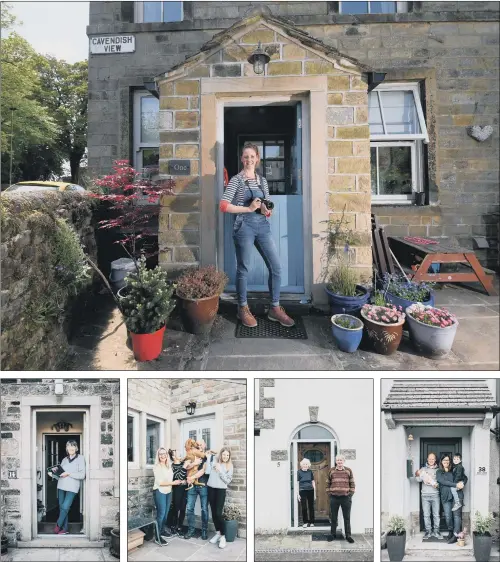  ?? MAIN PICTURE: SIMON HULME ?? COMMUNITY GALLERY: Photograph­er Kathie Tiffany has taken more than 100 portraits of villagers in Embasy, near Skipton, North Yorkshire, during the Covid-19 lockdown; they include, from left, Margaret Corr; paramedics Sarah and David Bamford and their family; Peter and Marcia Watson; Heather and Darren Best and their family.