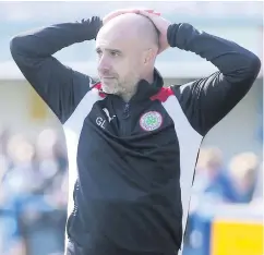  ??  ?? Exit door: Gerard Lyttle has left Cliftonvil­le for Sligo Rovers