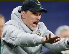  ?? ?? EXCITED But Tuchel is still not comfortabl­e about taking Lamps’ job