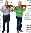  ?? FOTO: DRLP ?? Verstärken das Salonorche­ster (v.l.): Dieter Siegers und Bernd Kremer.