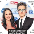  ??  ?? Giovanna Fletcher and husband Tom