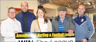  ?? (Pic: P O’Dwyer) ?? Representa­tives from Grange GAA before the Cavanagh’s of Fermoy League Car Draw last Thursday night - Paul O’Meara (treasurer), Kieran and Michelle Kelleher (8th prize, €250), Billy Kelleher (president) and Bob Richards (chairman). Grange also had prizewinne­rs in Jean O’Flynn, Fermoy €250 (14th) and John McNamara, Castlegreg­ory, Co Kerry €250 (17th).