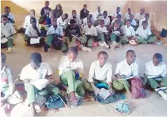  ??  ?? Students of Sultan Atiku Secondary School, Sokoto sit on the floor