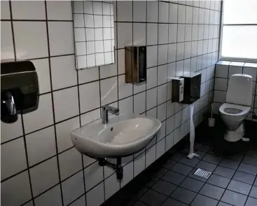  ?? ?? Det var på dette toilet, at den nu 64-årige Jens-Peter Skov og Rasmus havde samleje om morgenen 8. september 2021.